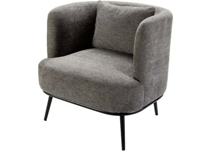 Carmine CRMN-001 30"H x 32"W x 31"D Accent Chair- front and side view