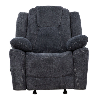 Anakin 38 in. Upholstered Rocker Recliner with Lever- front view with white background