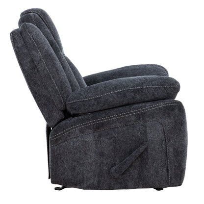 Anakin 38 in. Upholstered Rocker Recliner with Lever- side view