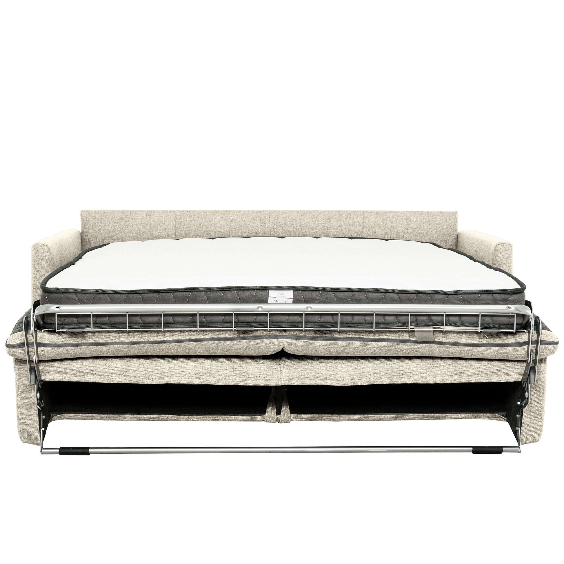 Benito Sofa Bed - Beige- fully reclined view