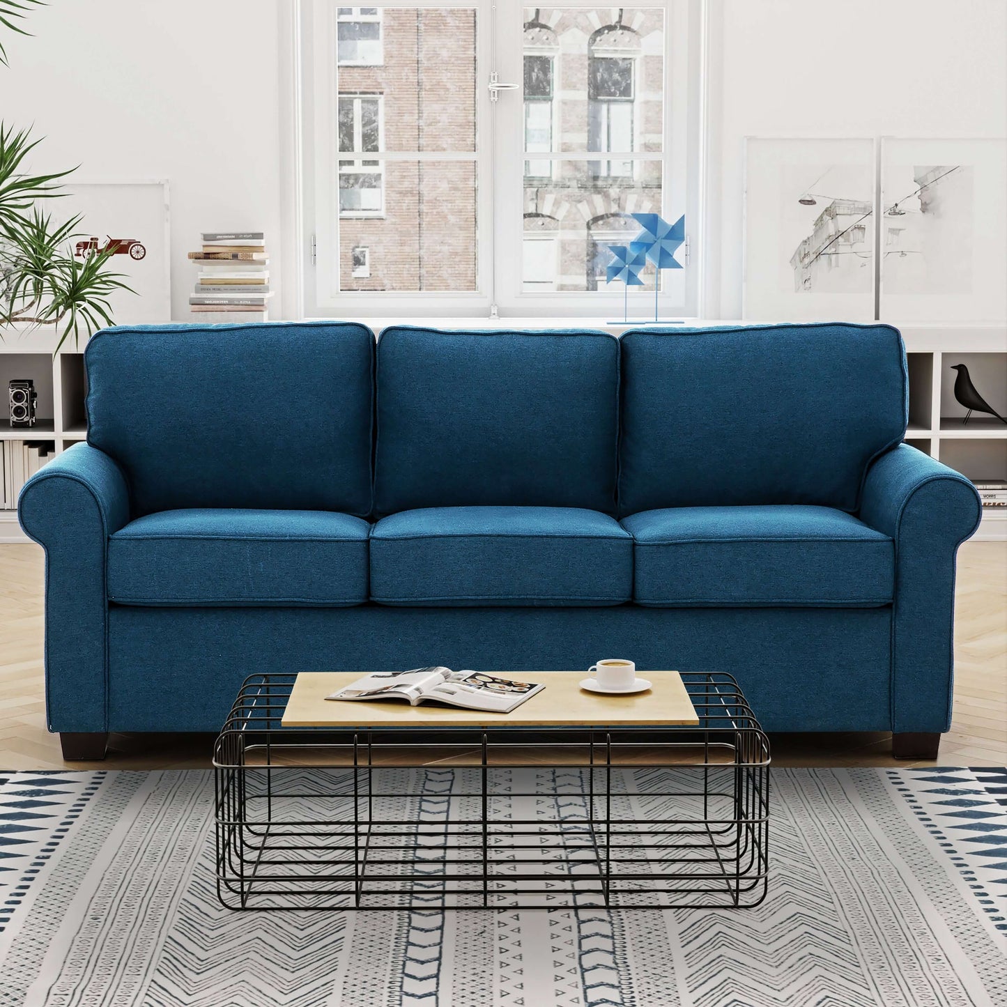 Marisol 80 in. Queen Sleeper Sofa with USBs/Outlets- front view