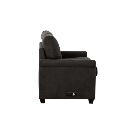 Kensington 54 in. Convertible Twin Sleeper Sofa with USB Ports- side view