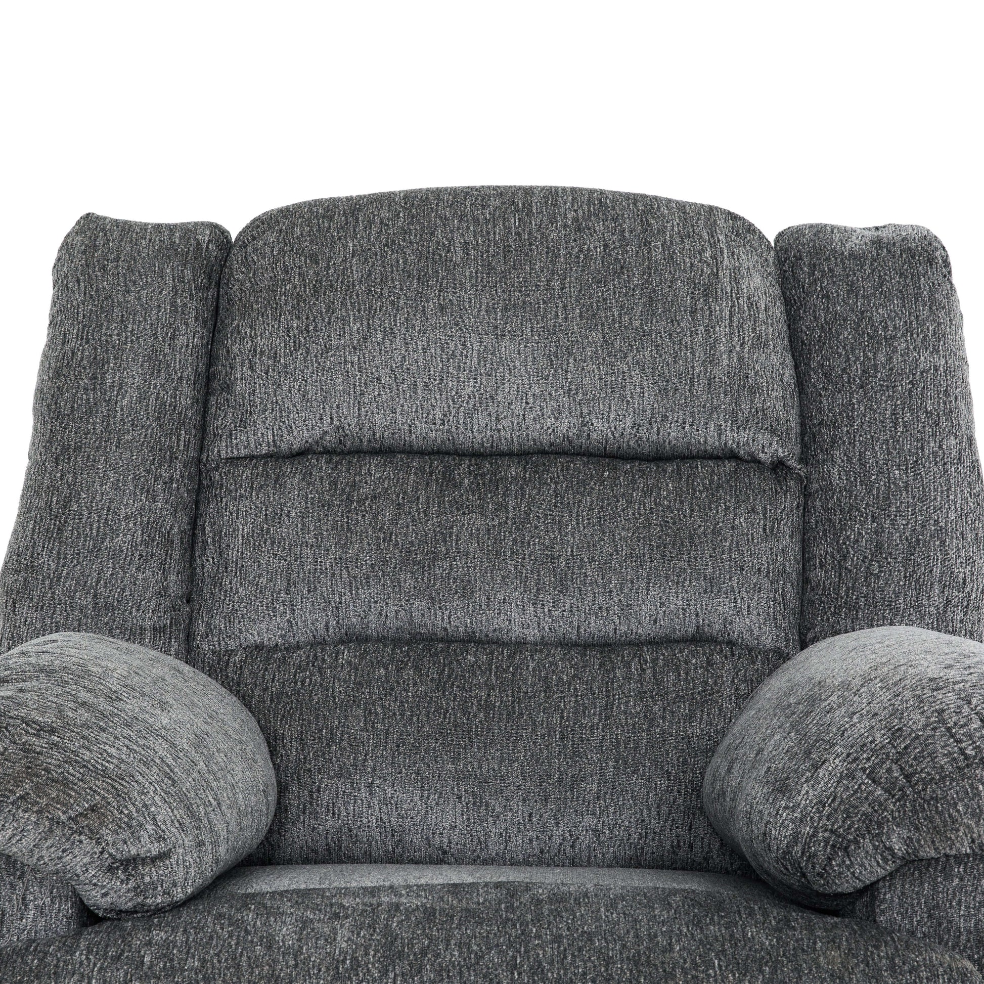 Connor 35 in. Upholstered Power Recliner Chair with Padded Arms- zoomed in front view