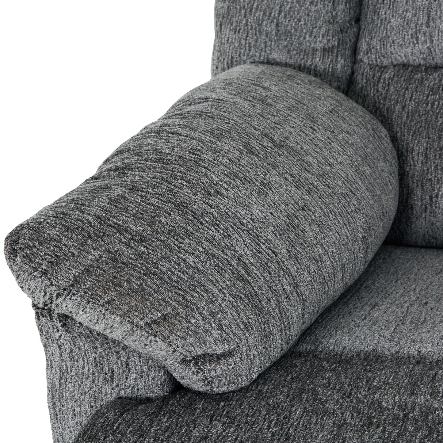 Connor 35 in. Upholstered Power Recliner Chair with Padded Arms- arm rest view