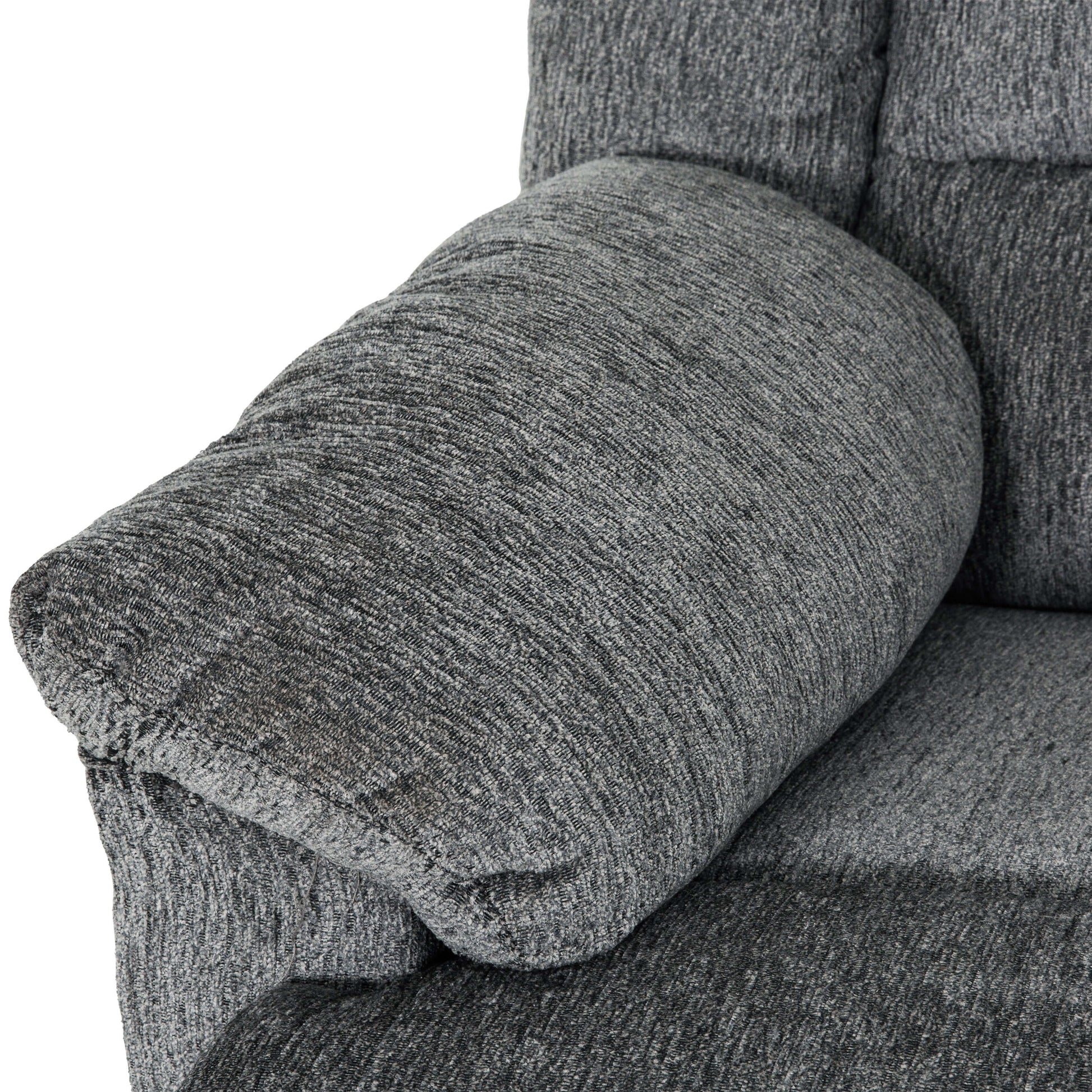 Connor 35 in. Upholstered Power Recliner Chair with Padded Arms- arm rest view