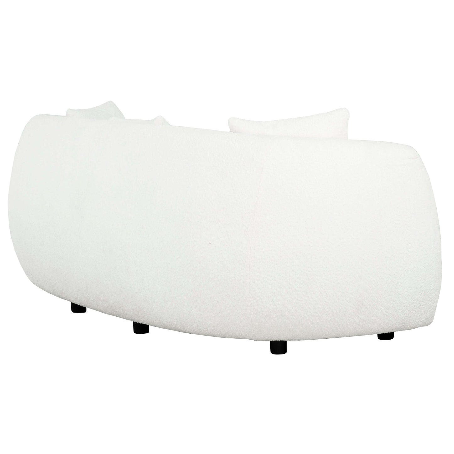 Roxburgh 90 in. Upholstered Curved Sofa- back view