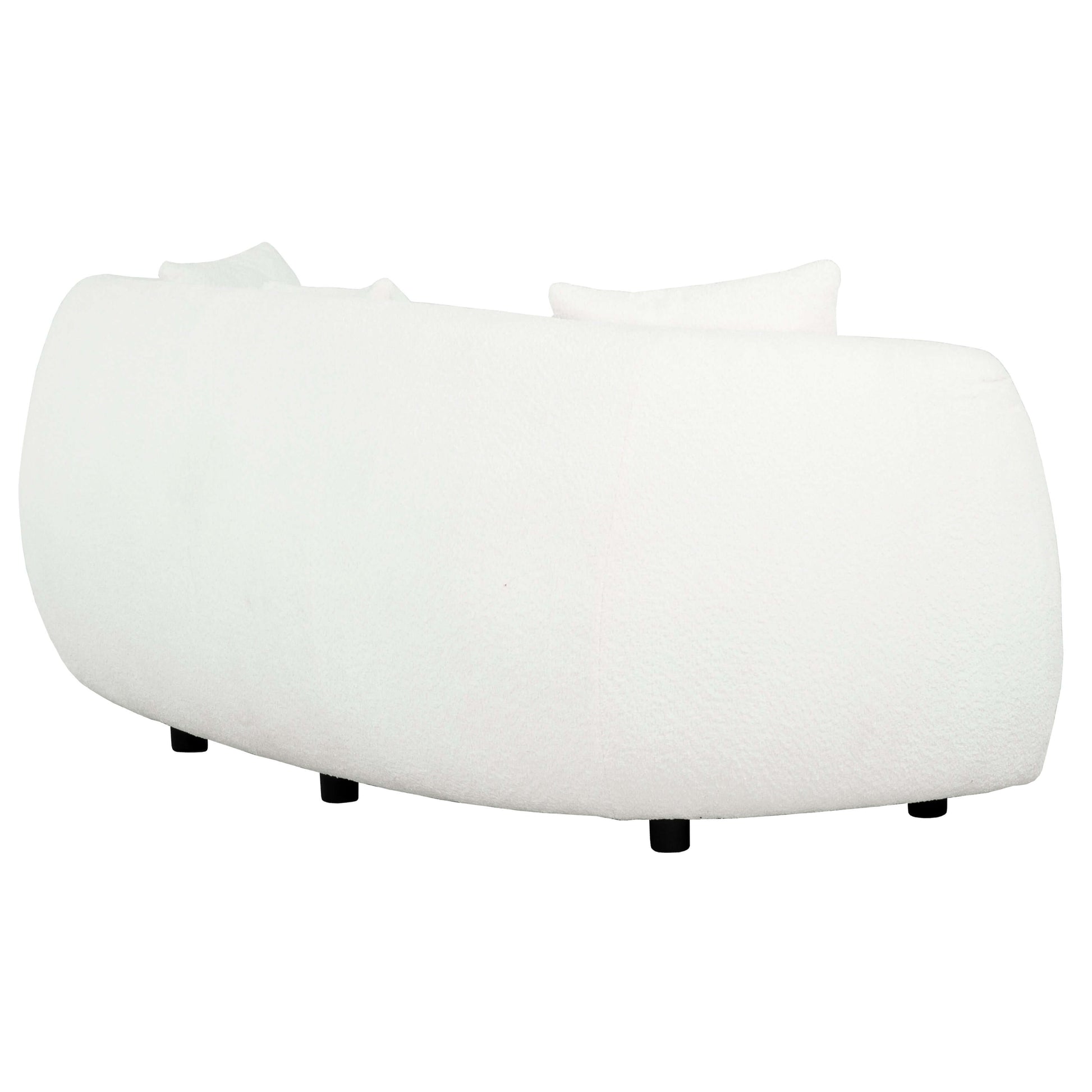 Roxburgh 90 in. Upholstered Curved Sofa- back view