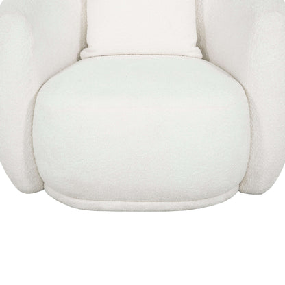 Roxburgh Curved Boucle Chair- zoomed in front view