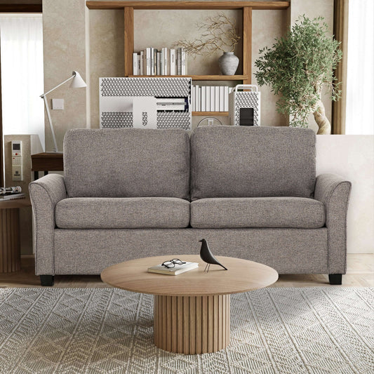 Honor 73 in. Convertible Full Sleeper Sofa with USB- front view 