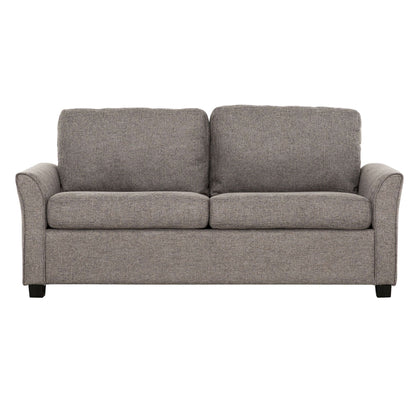 Honor 73 in. Convertible Full Sleeper Sofa with USB- front view with white background