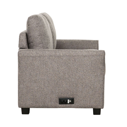 Honor 73 in. Convertible Full Sleeper Sofa with USB- side view