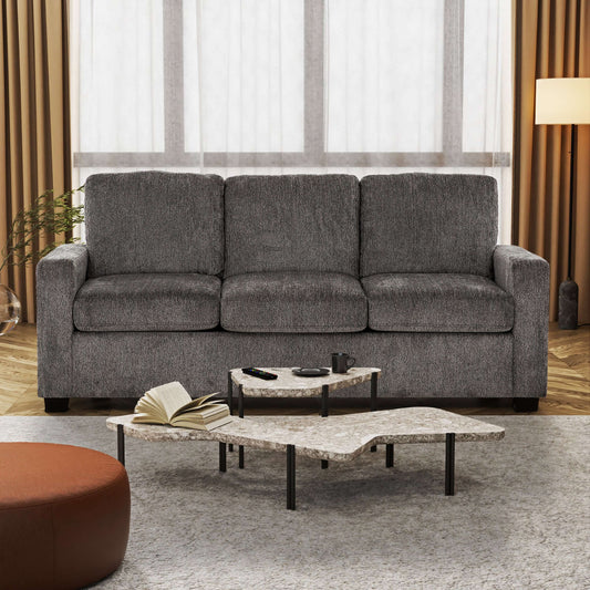 Valencia 77 in. Convertible Queen Sleeper Sofa with USB Ports- front view