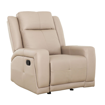 Mattheo 37 in. Upholstered Rocker Recliner Chair with Padded Arms- front and side view 