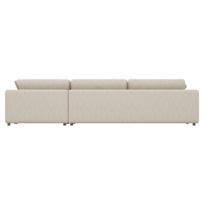 Joelle 128" 2-Piece Right-Facing Upholstered Sectional Sofa with Chaise- back view