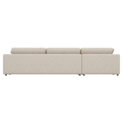 Joelle 128" 2-Piece Left-Facing Upholstered Sectional Sofa with Chaise- back view