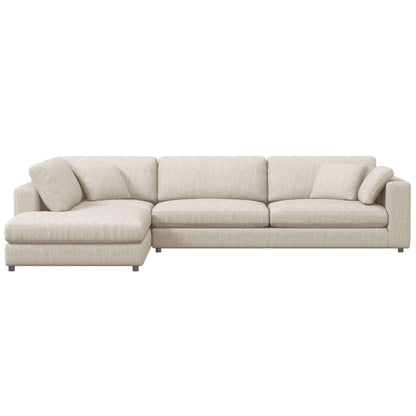 Joelle 128" 2-Piece Left-Facing Upholstered Sectional Sofa with Chaise- front view with white background