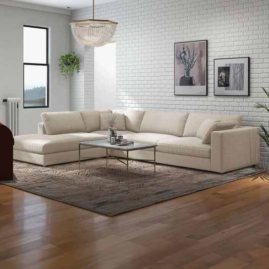 Joelle 128" 2-Piece Left-Facing Upholstered Sectional Sofa with Chaise- front view