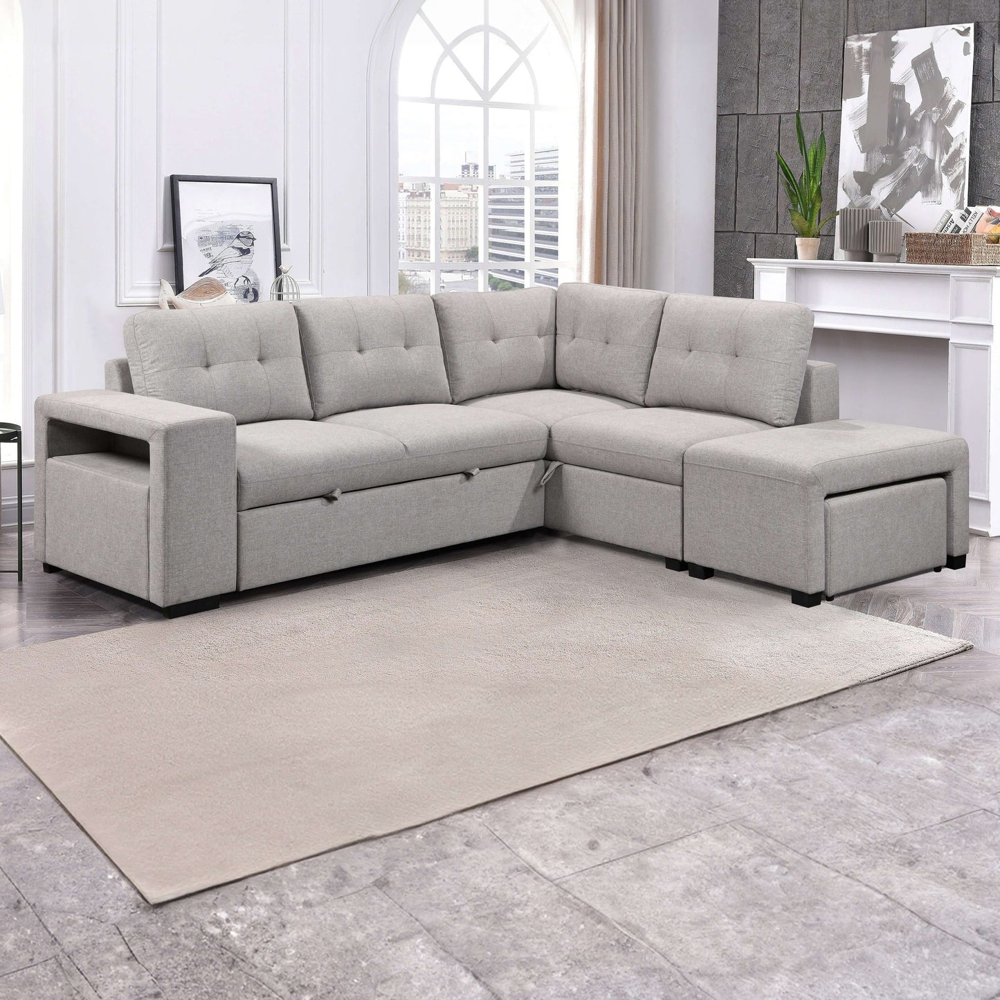 Marcella 97 in. Sleeper Sectional- front view