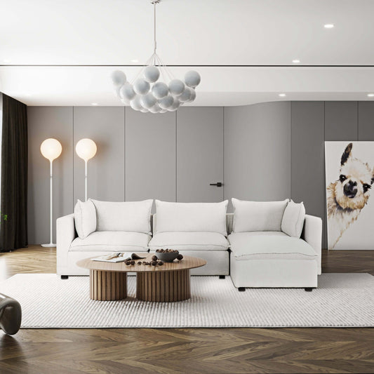 Haven 3-Piece Modular Sofa with Ottoman- front view