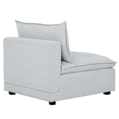 Haven 3-Piece Modular Sofa with Ottoman- 1 section front and side view