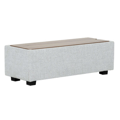 Haven 6-Piece Modular Corner Sectional with Storage Console- 1 section front view