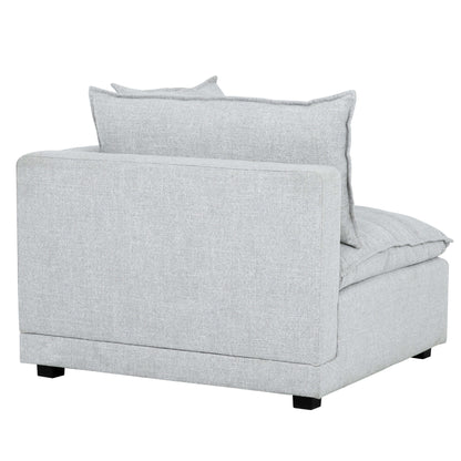 Haven 5-Piece Modular Corner Sectional with Ottoman- back view