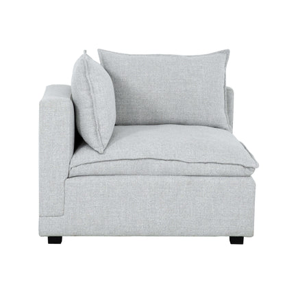 Haven 5-Piece Modular Corner Sectional with Ottoman- side view