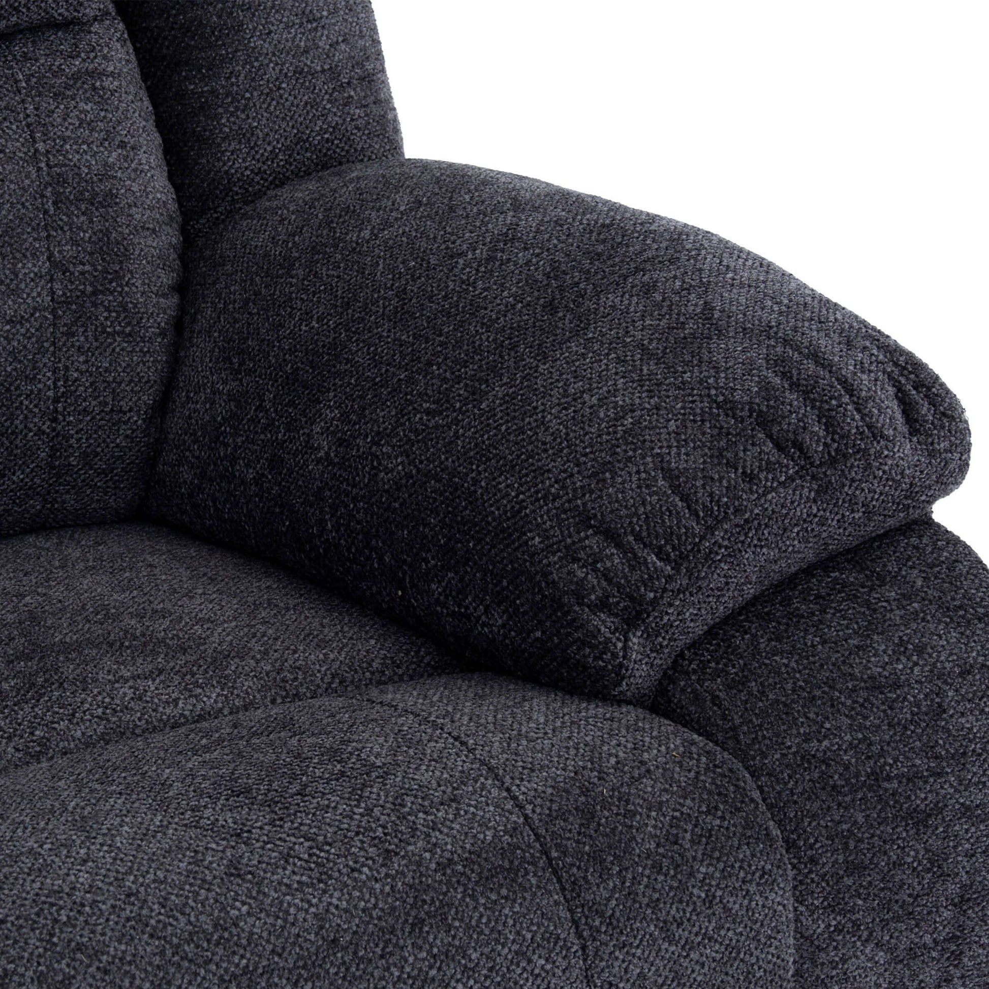 Arthur 40 in. Upholstered Manual Rocker Recliner- arm rest view