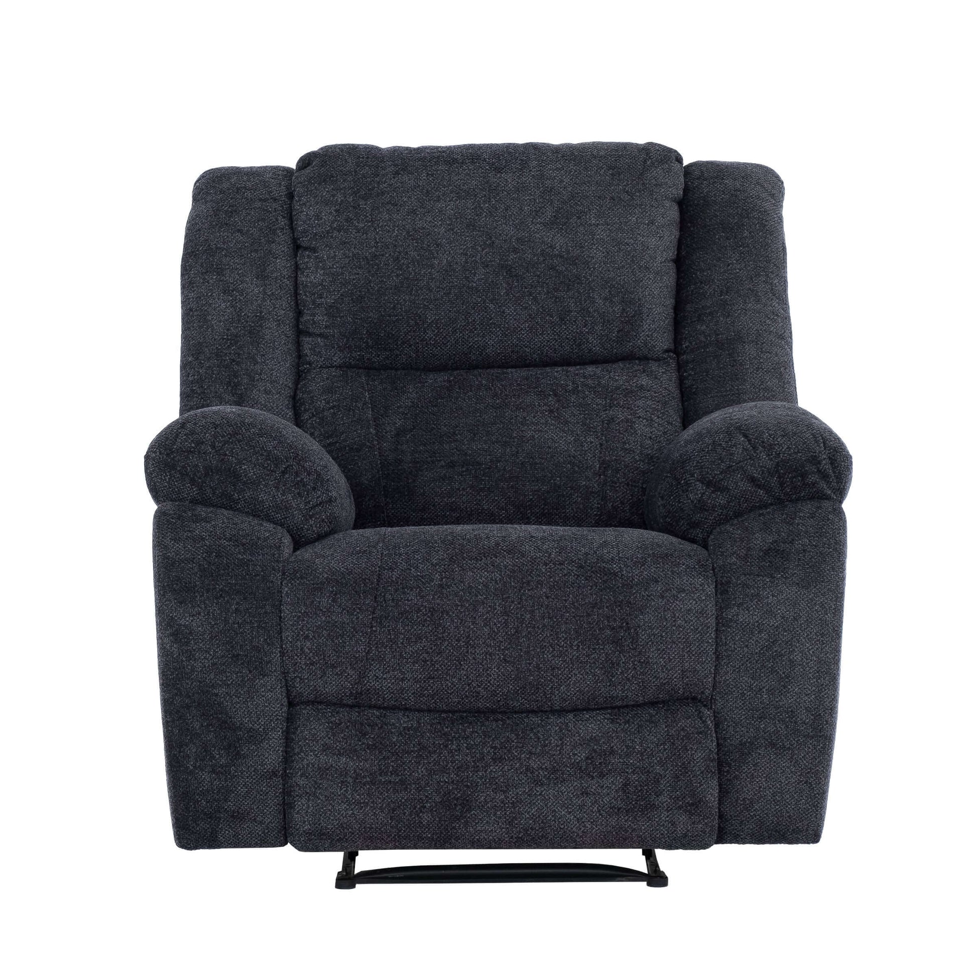 Arthur 40 in. Upholstered Manual Rocker Recliner- front view with white background