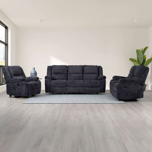 Arthur 76 in. Reclining Loveseat with Cupholder Console- front view