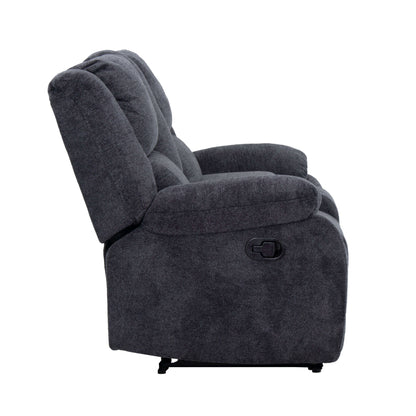 Arthur 76 in. Reclining Loveseat with Cupholder Console- side view
