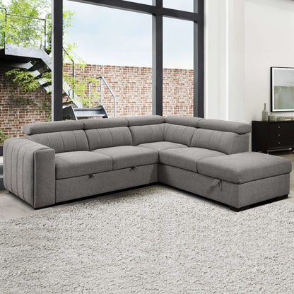 Nello 101 in. Right Facing Media Sleeper- front view