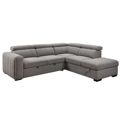 Nello 101 in. Right Facing Media Sleeper- front view with white background