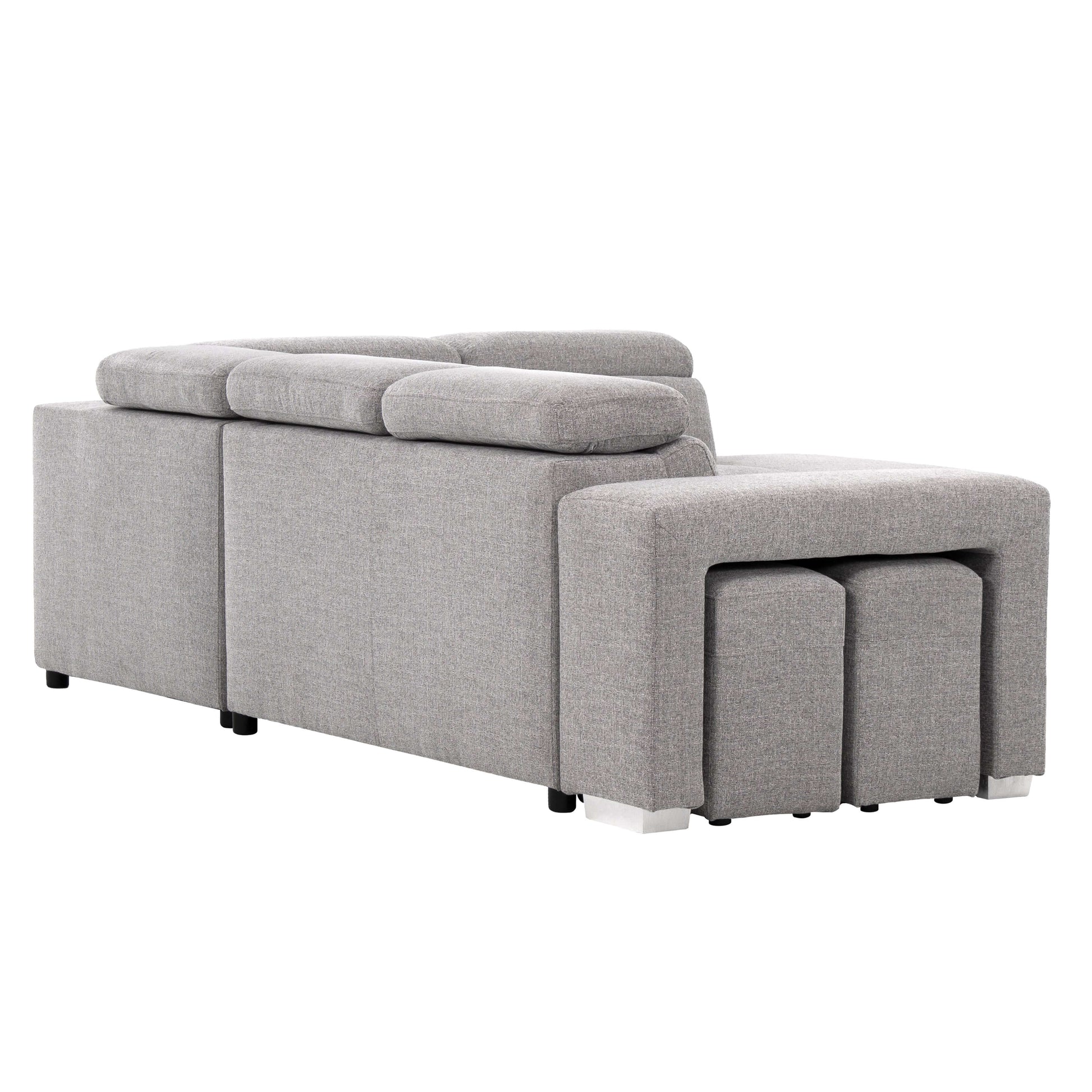Pamina 105 in. Right Facing Sleeper Sectional- back and side view 