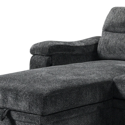 Savio 96 in. Reversible Sleeper Sectional- zoomed in side view