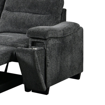 Savio 96 in. Reversible Sleeper Sectional- zoomed in arm rest