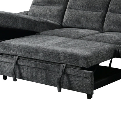 Savio 96 in. Reversible Sleeper Sectional- zoomed in front view