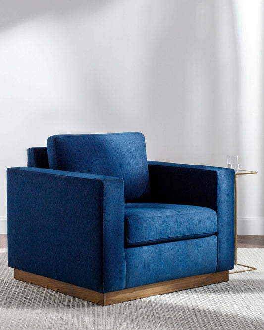 Amherst AHR-004 31"H x 38"W x 37"D Accent Chair - front and side view 