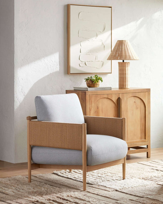 Brielle BRIL-001 33"H x 27"W x 31"D Accent Chair - side view 