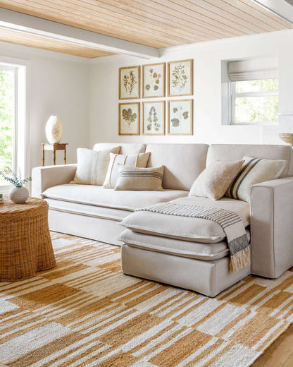 Davis DVI-002 37"H x 106"W x 45"D Sectional - front view 