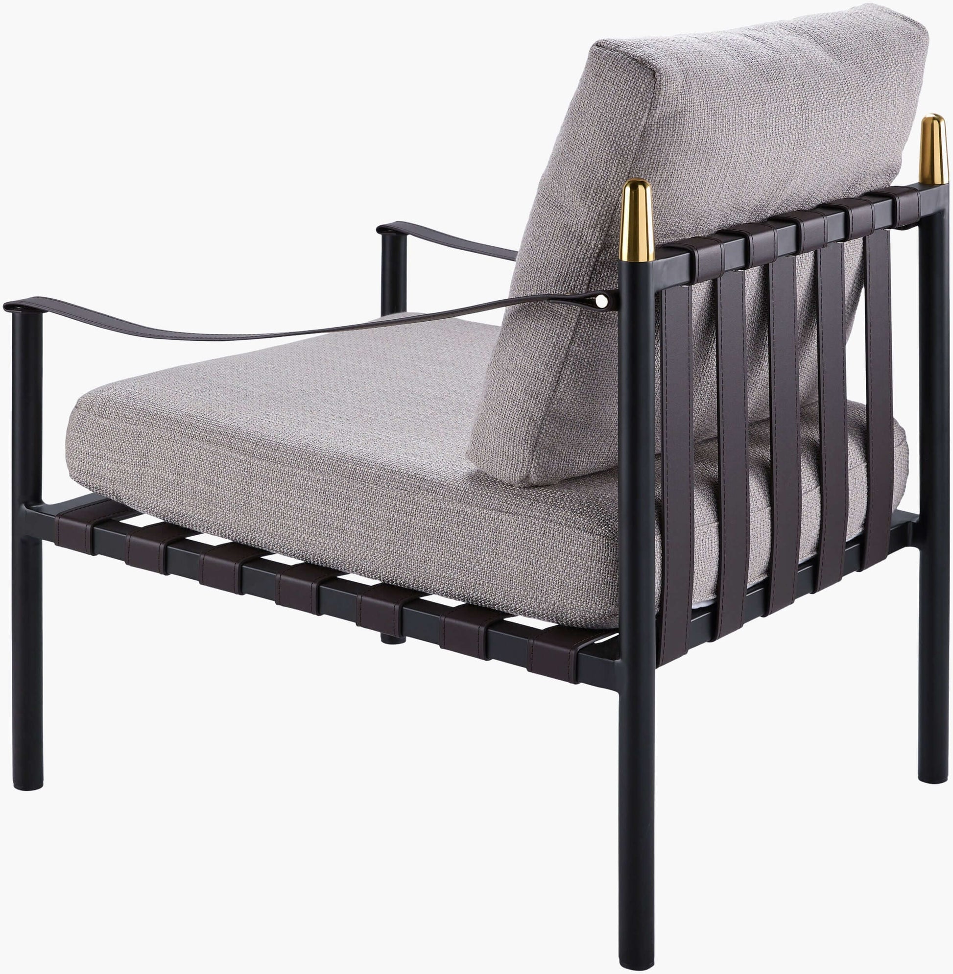 Frank FRK-001 33"H x 25"W x 30"D Accent Chair- back and side view 