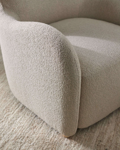 Jacqui JQU-001 37"H x 32"W x 36"D Accent Chair- front and side view