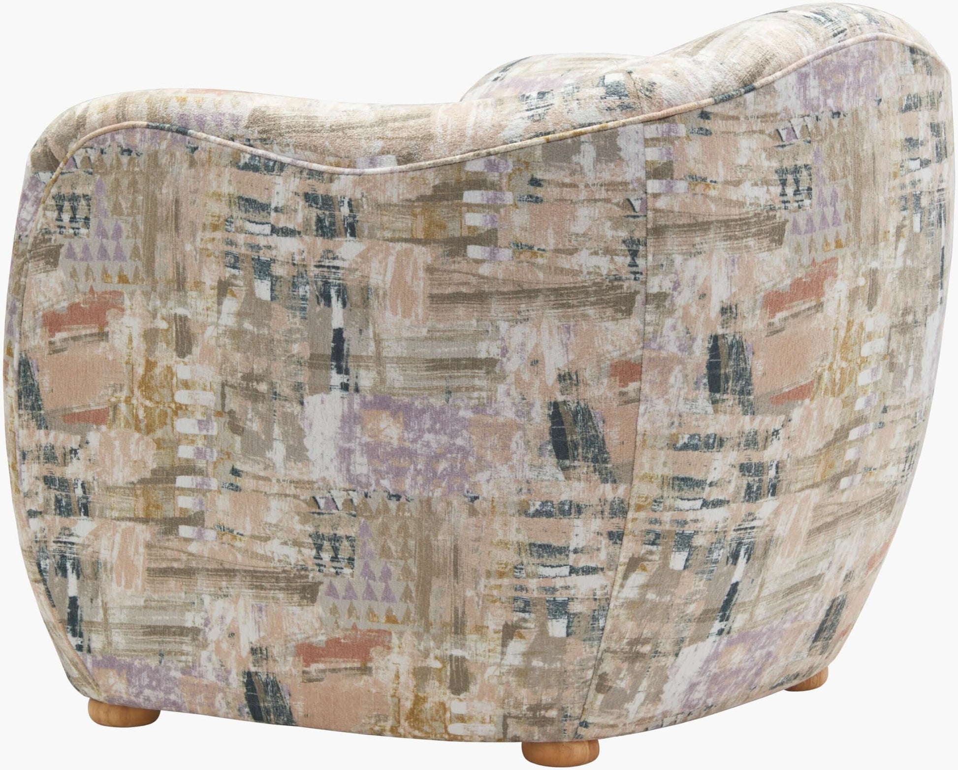 Julian JUA-001 30"H x 35"W x 31"D Accent Chair- side and back view