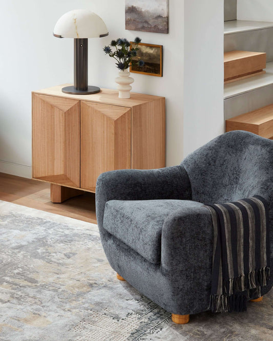 Perch PEH-002 32"H x 33"W x 36"D Accent Chair- side view