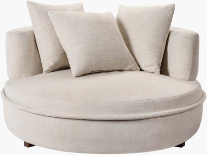 Valence VEC-001 26"H x 52"W x 52"D Accent Chair- front view with white background