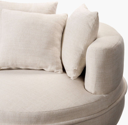 Valence VEC-001 26"H x 52"W x 52"D Accent Chair- side view with white background