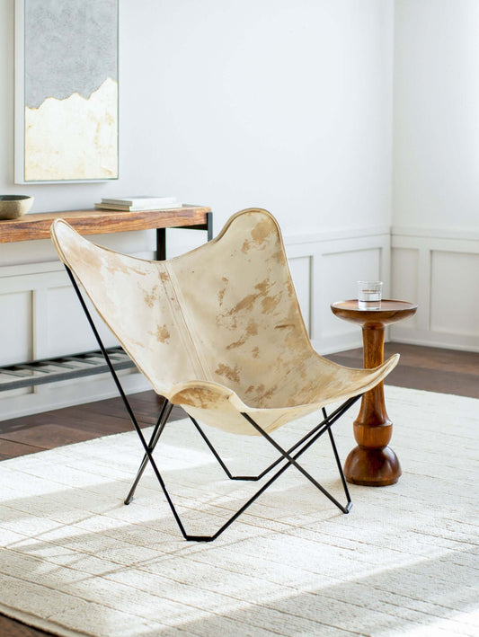Nizhoni ZHO-001 35"H x 31"W x 31"D Accent Chair- front and side view 