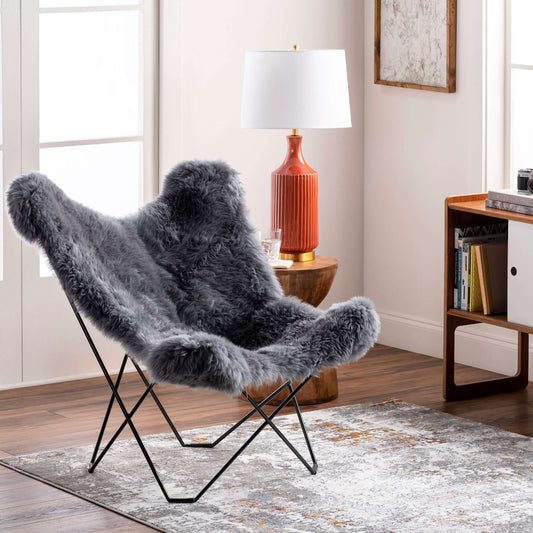 Nizhoni ZHO-004 35"H x 31"W x 31"D Accent Chair- front and side view